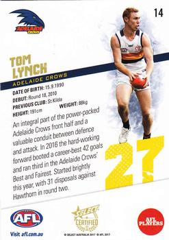 2017 Select Certified #14 Tom T. Lynch Back